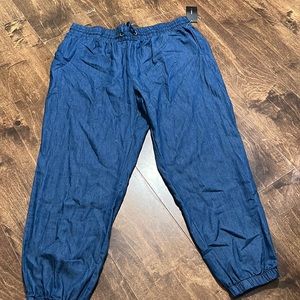 Womens dark denim xl jogger dress pants